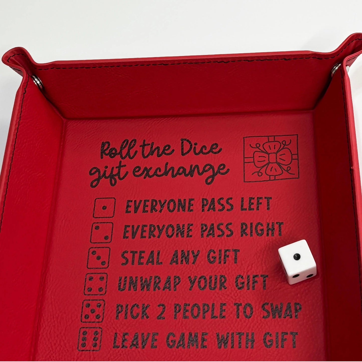 Christmas Dice Game, Roll the Dice Gift Exchange, White Elephant Christmas Games, Family pass the gift game, Office Christmas party Joyful Moose
