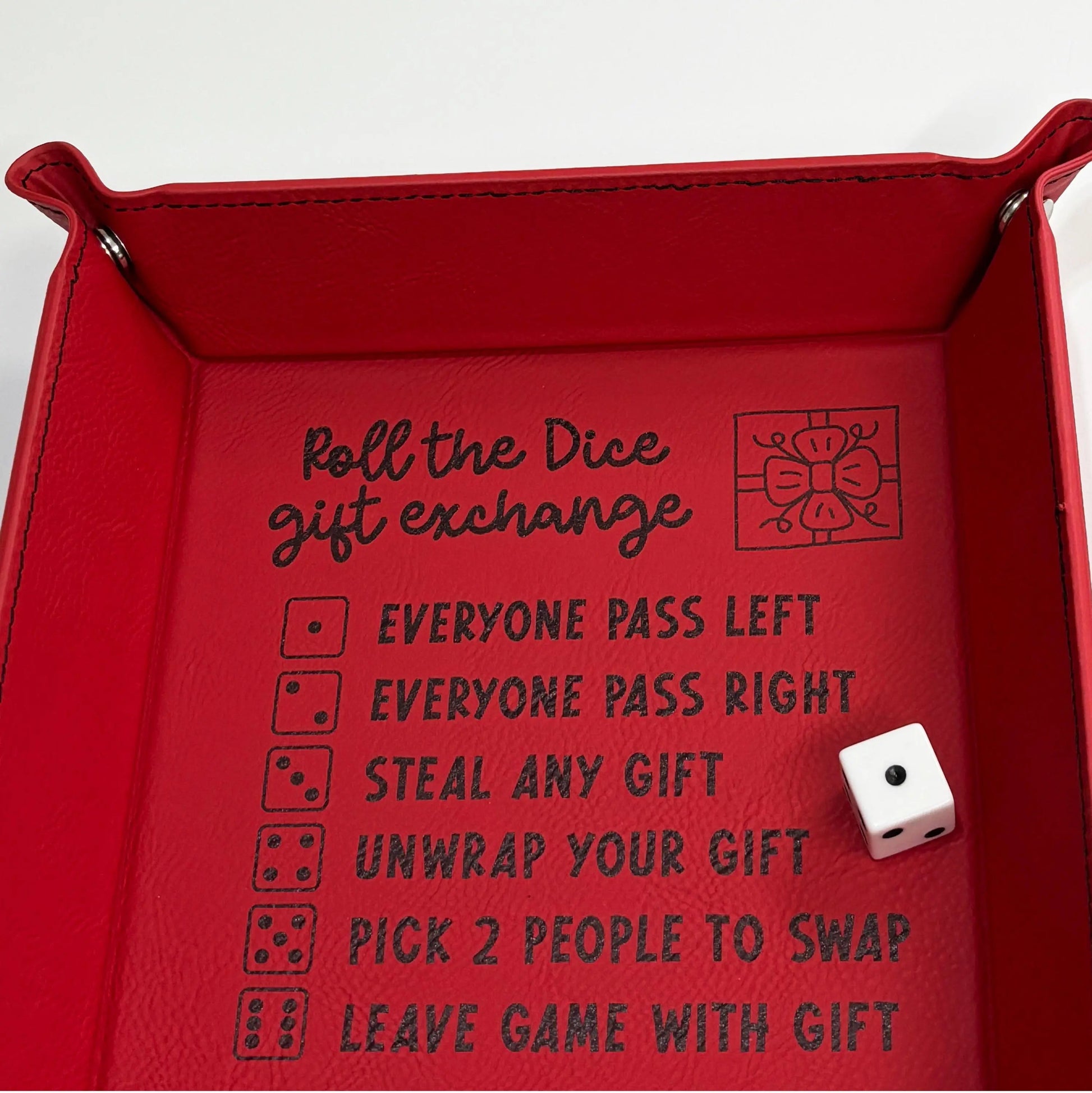 Christmas Dice Game, Roll the Dice Gift Exchange, White Elephant Christmas Games, Family pass the gift game, Office Christmas party Joyful Moose