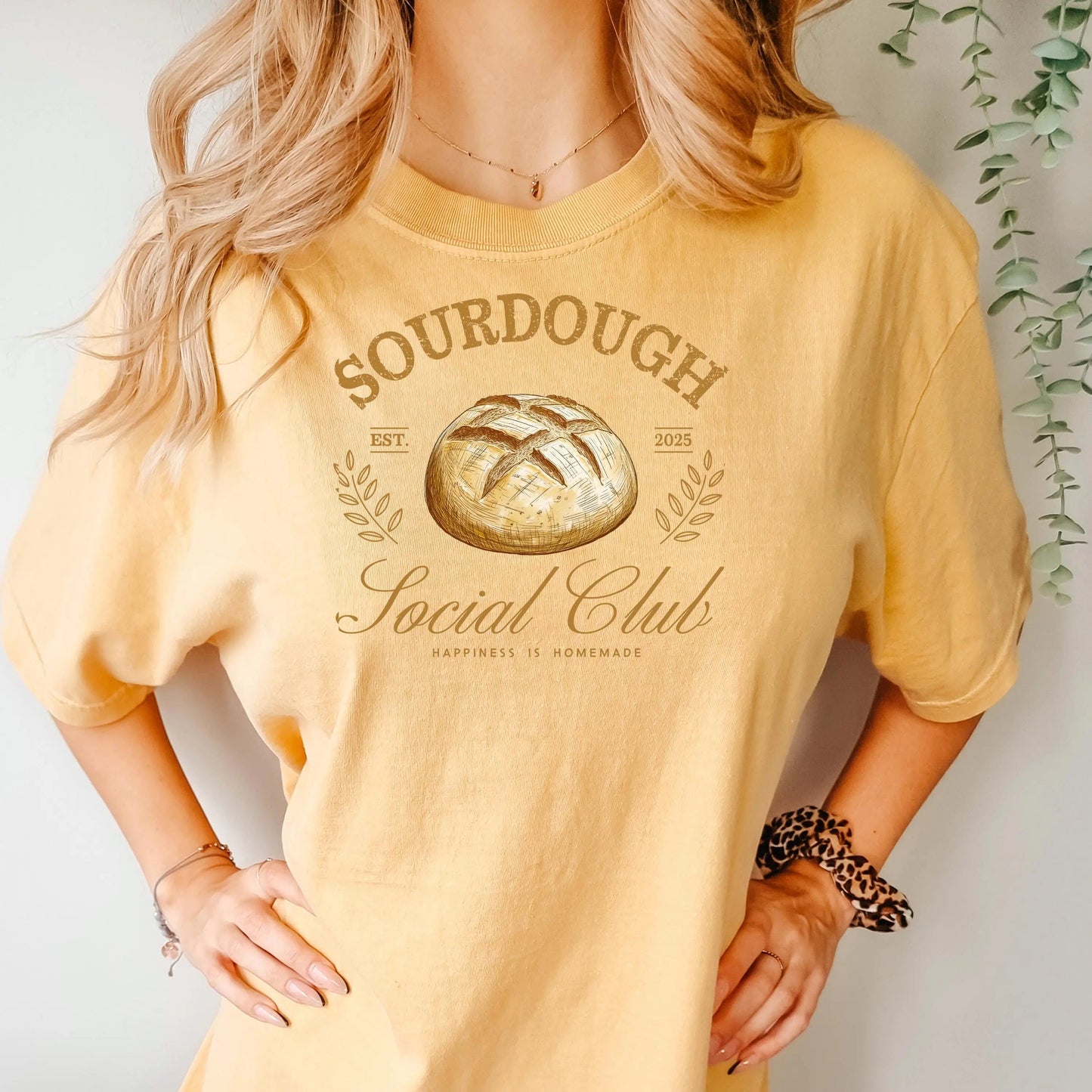 Sourdough Social Club T-Shirt for Bakers and Bread Lovers, Vintage Style Graphic Tee, Homemade Bread Shirt, Gift for Sourdough Fans Joyful Moose