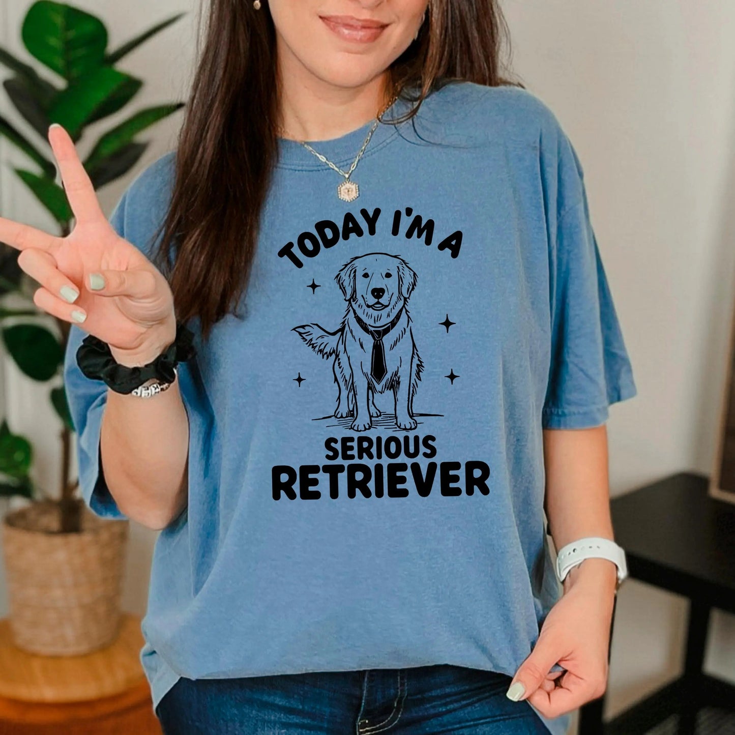 Funny I'm a Serious Retriever Comfort Colors Tee, golden retriever shirt, Labrador Retriever Mom t-hirt, Dog Dad Gift Joyful Moose