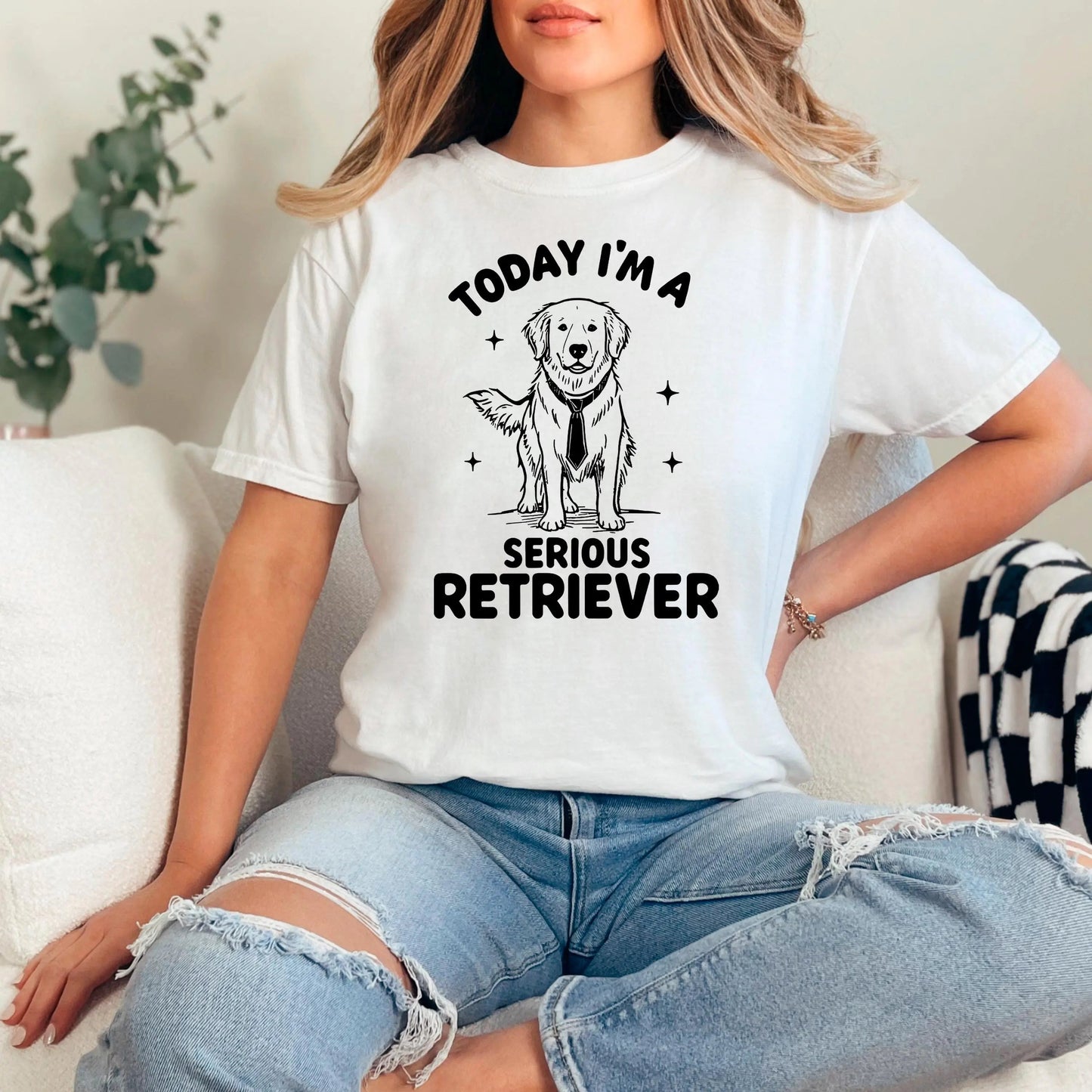 Funny I'm a Serious Retriever Comfort Colors Tee, golden retriever shirt, Labrador Retriever Mom t-hirt, Dog Dad Gift Joyful Moose