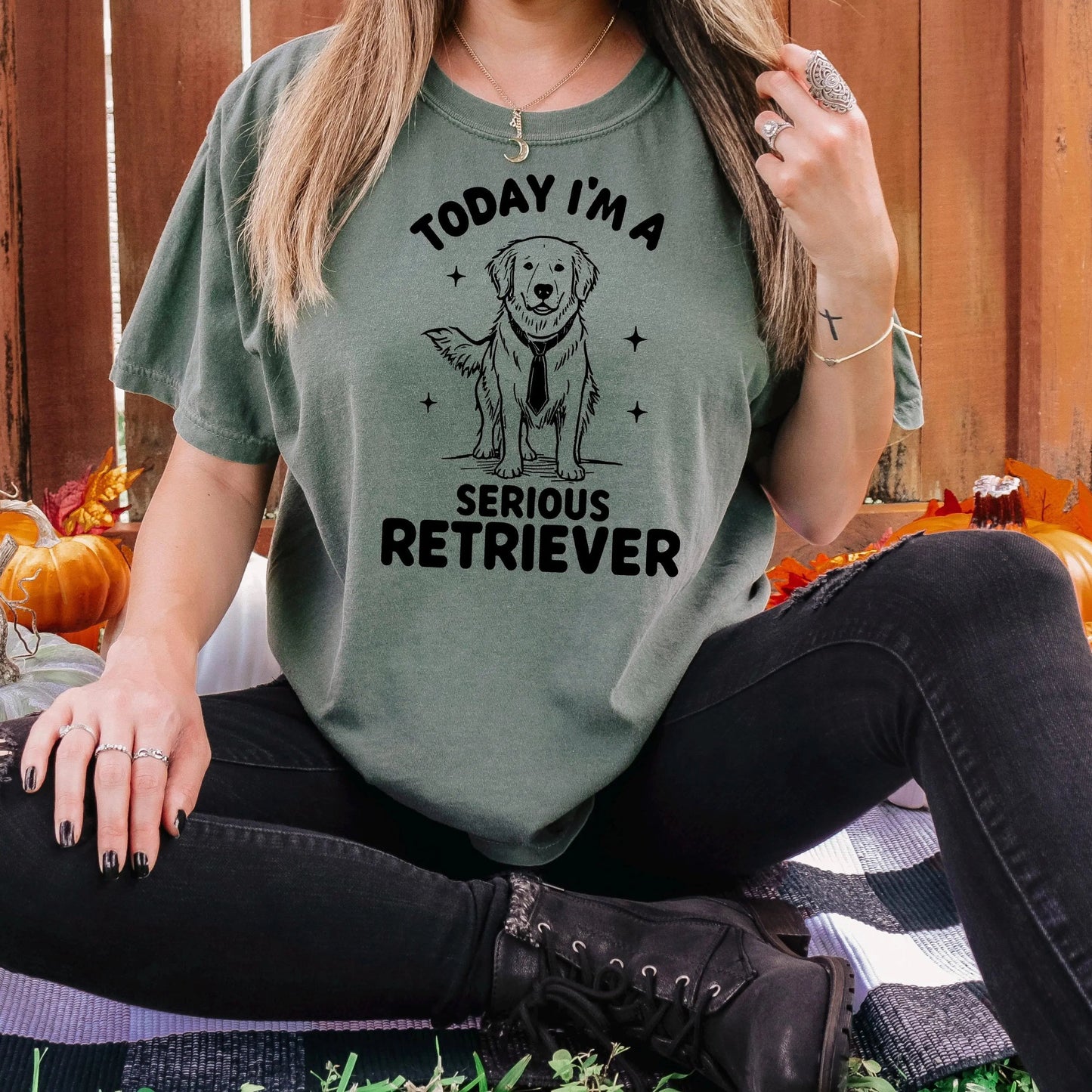 Funny I'm a Serious Retriever Comfort Colors Tee, golden retriever shirt, Labrador Retriever Mom t-hirt, Dog Dad Gift Joyful Moose