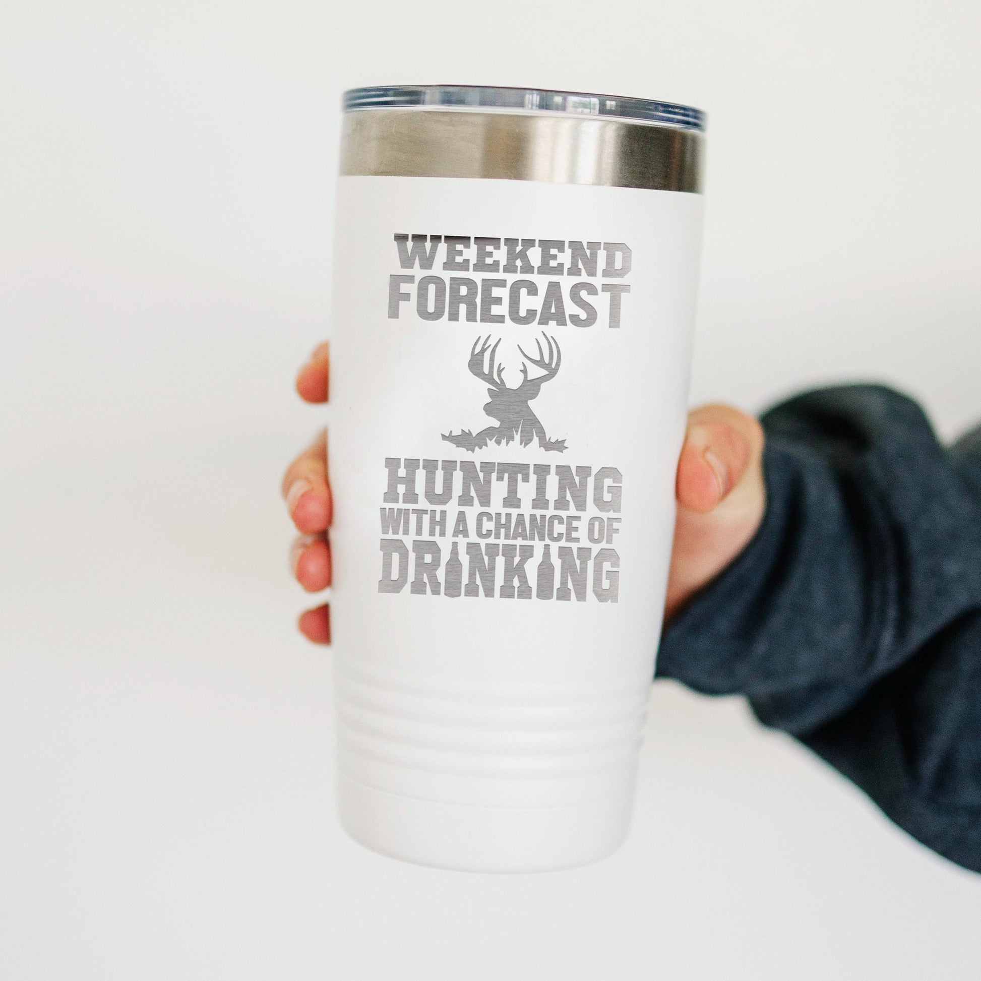 Hunting Tumbler with Humorous Quote,  Gift for Him, Deer and Duck Hunting, Outdoor Enthusiast Drinkware Joyful Moose