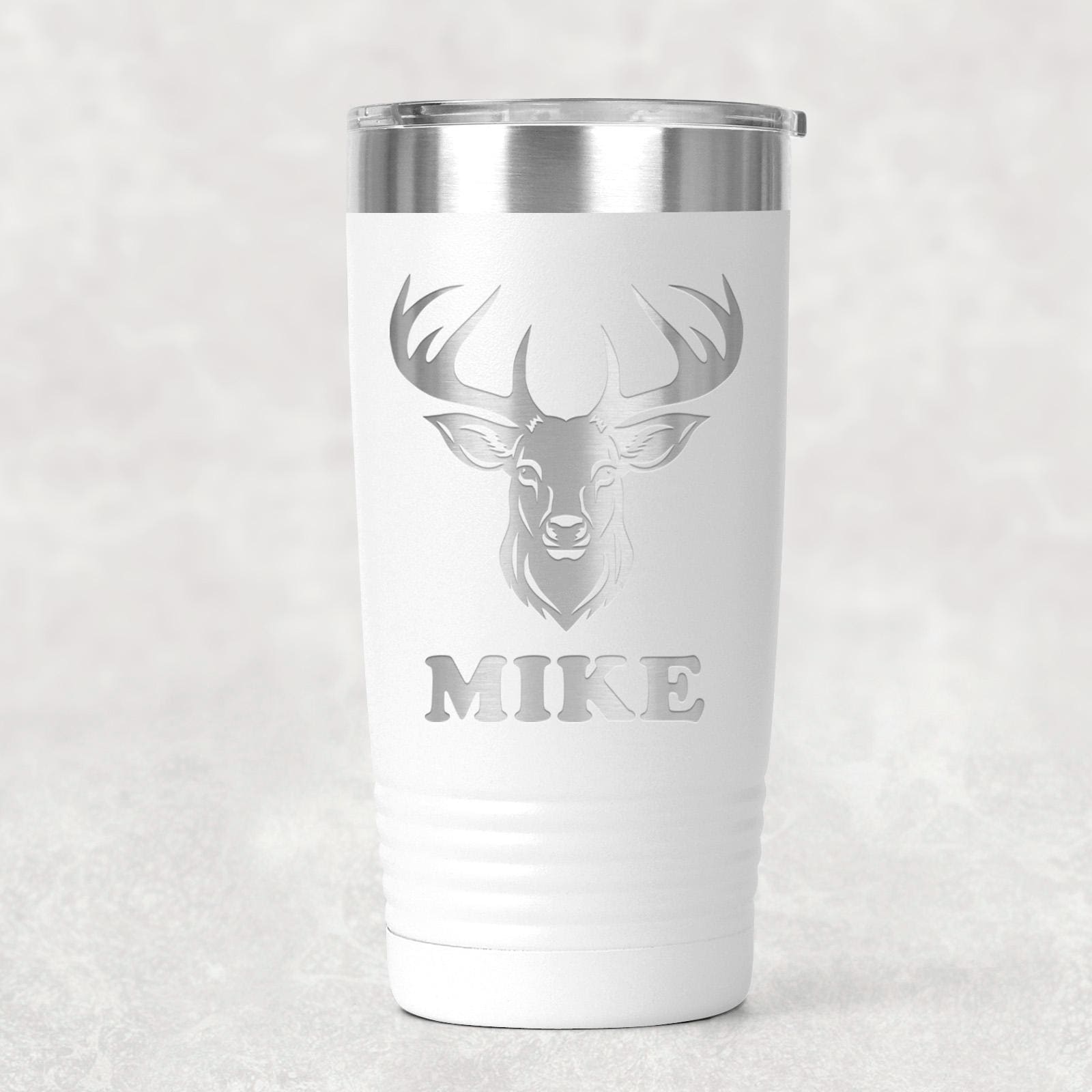 Personalized Deer Hunting Tumbler with Custom Name, Insulated Travel Mug for Outdoor Enthusiasts, Keeps Beverages Hot or Cold Joyful Moose