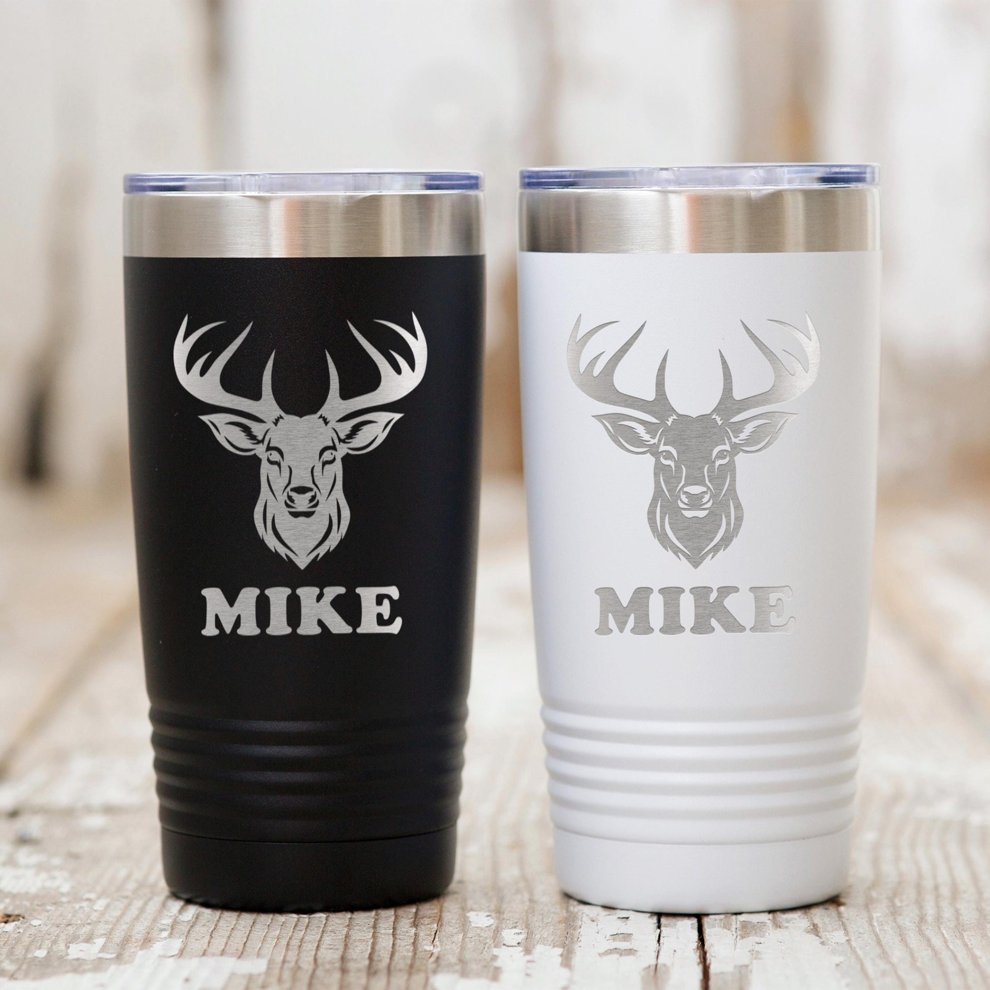 Personalized Deer Hunting Tumbler with Custom Name, Insulated Travel Mug for Outdoor Enthusiasts, Keeps Beverages Hot or Cold Joyful Moose