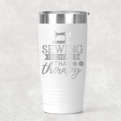 Personalized Sewing Tumbler 20 oz stainless steel insulated drinkware for crafters, hot or cold beverage travel mug, gift for sewists Joyful Moose