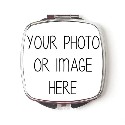 Custom Compact Mirror - Custom Photo Purse Mirror - Custom Logo Gift Joyful Moose