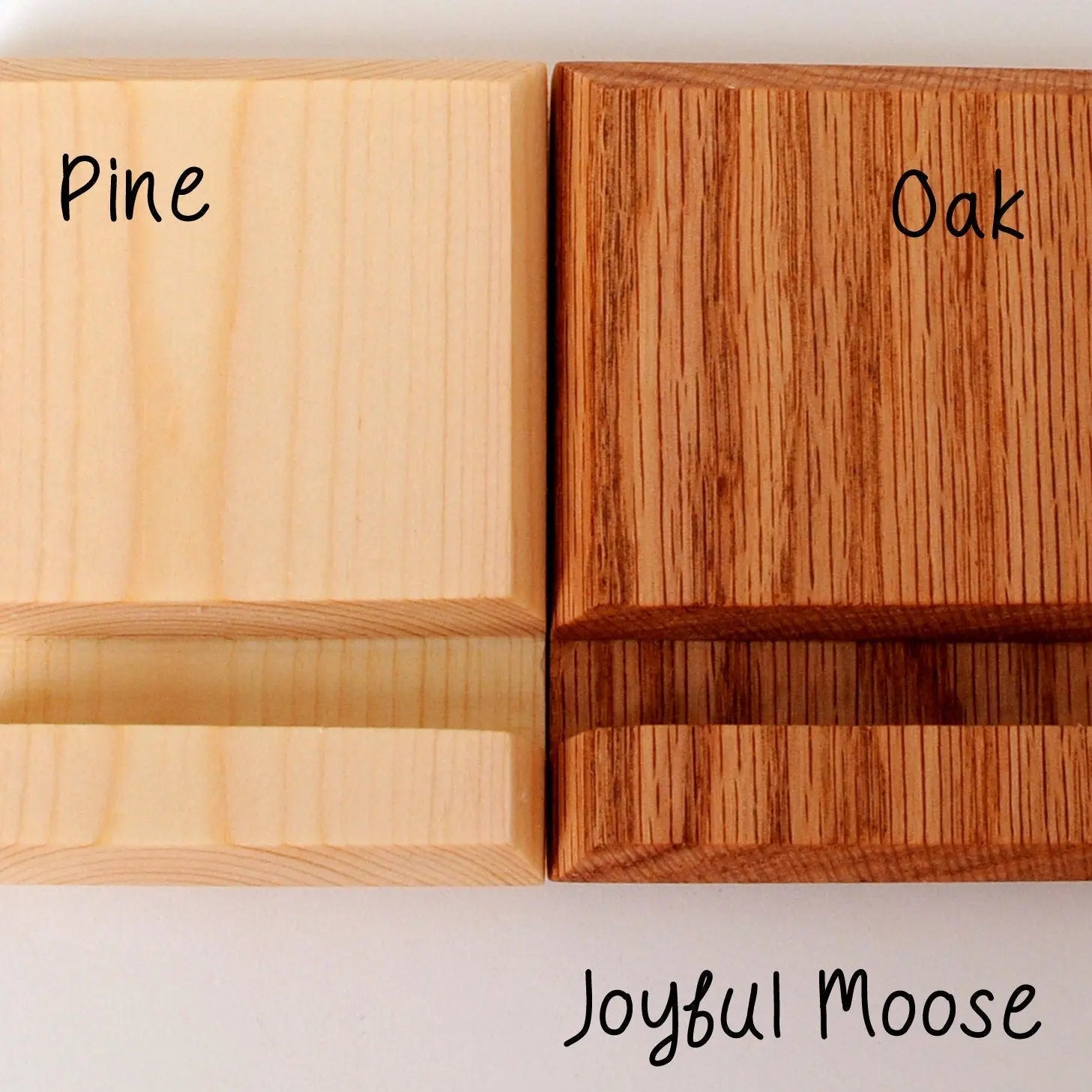 Wooden iPhone Stand - Wood iPhone Holder Joyful Moose