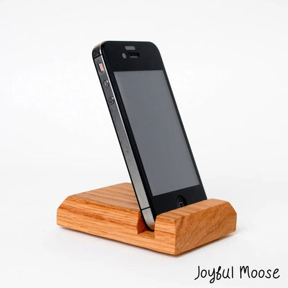 Wooden iPhone Stand - Wood iPhone Holder Joyful Moose