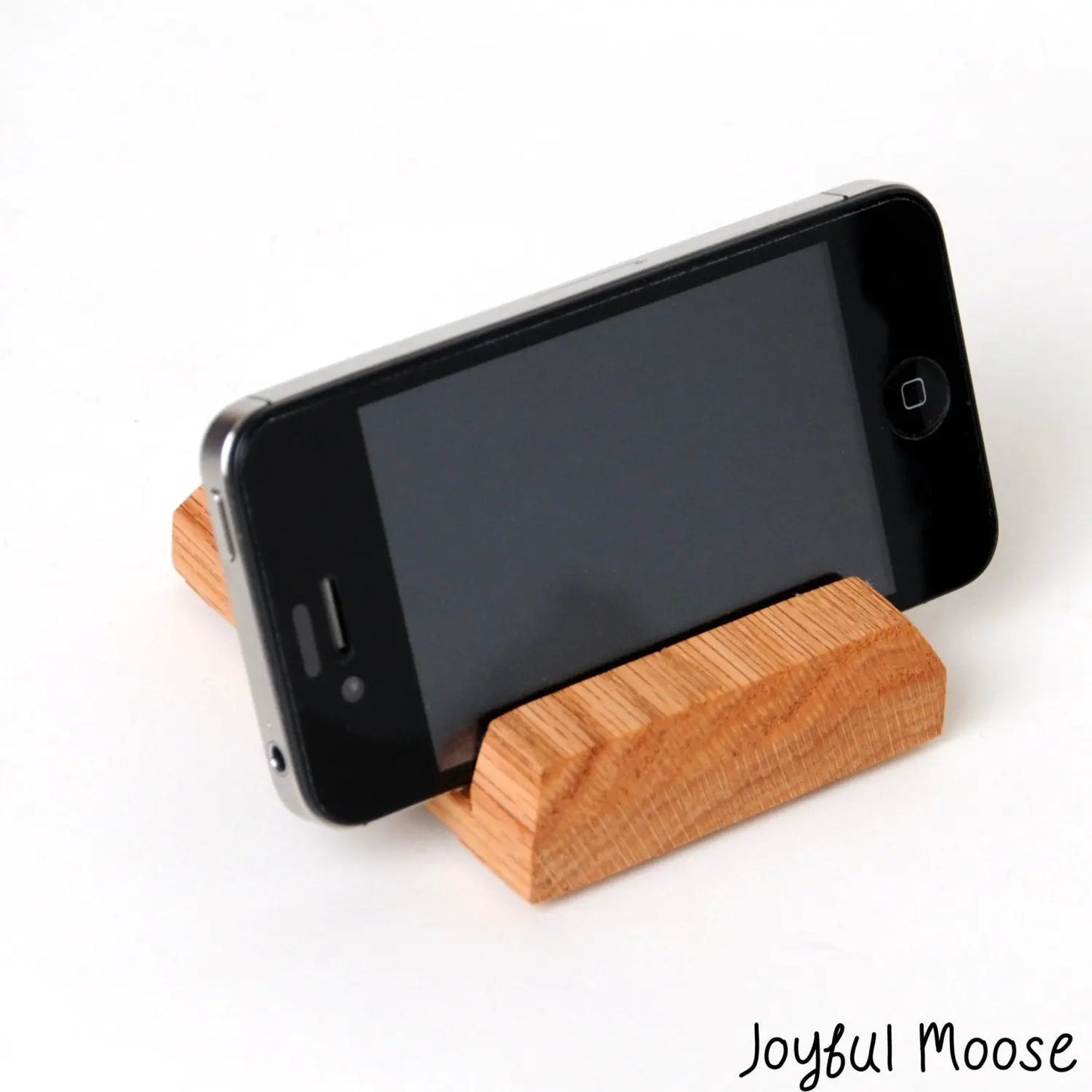 Wooden iPhone Stand - Wood iPhone Holder Joyful Moose