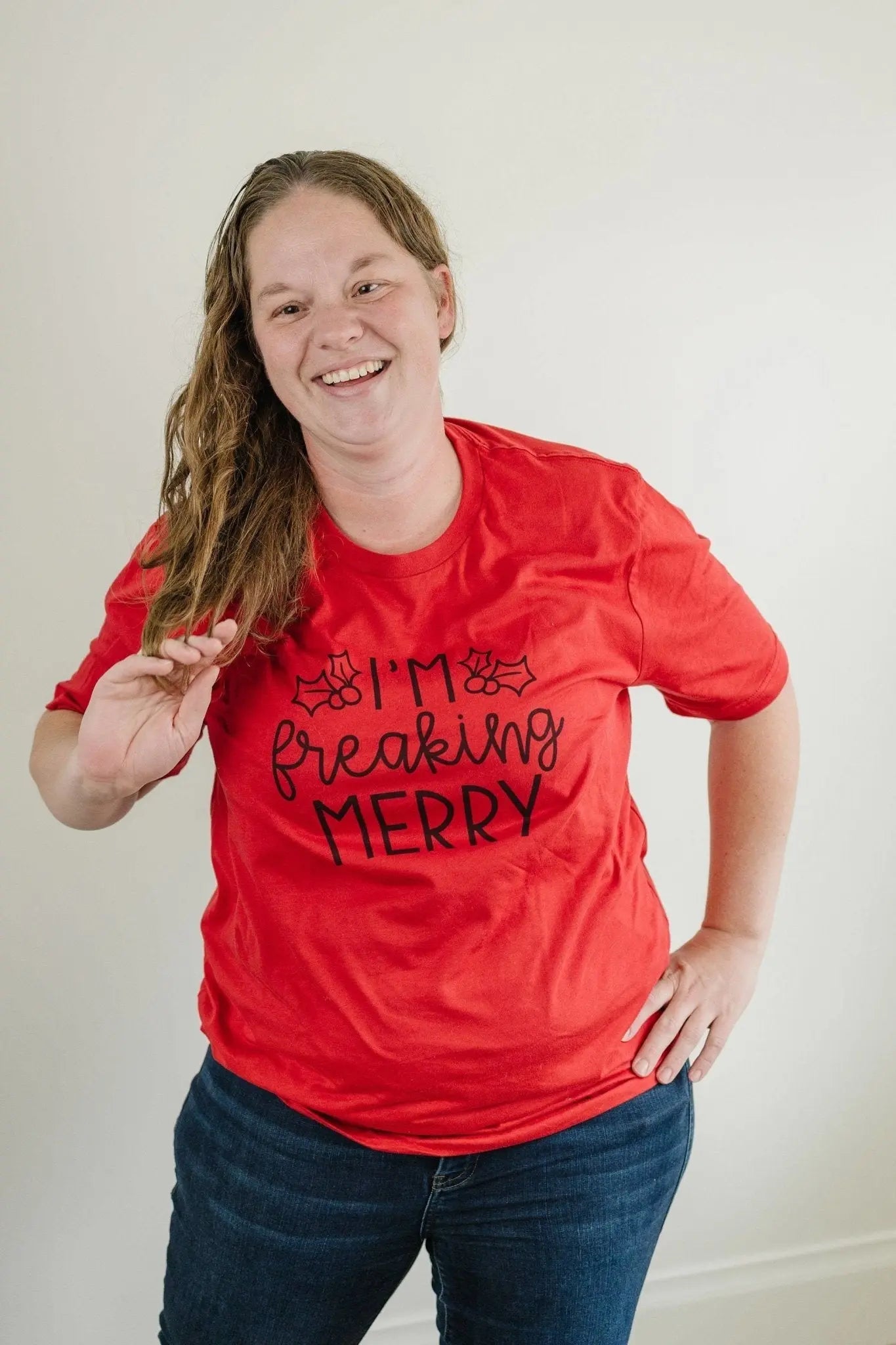 I'm Freaking Merry Tshirt, Funny Christmas shirt, Funny Red Christmas tee, funny christmas shirts Joyful Moose