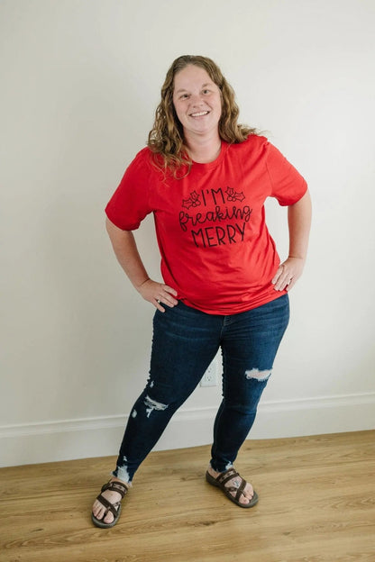 I'm Freaking Merry Tshirt, Funny Christmas shirt, Funny Red Christmas tee, funny christmas shirts Joyful Moose