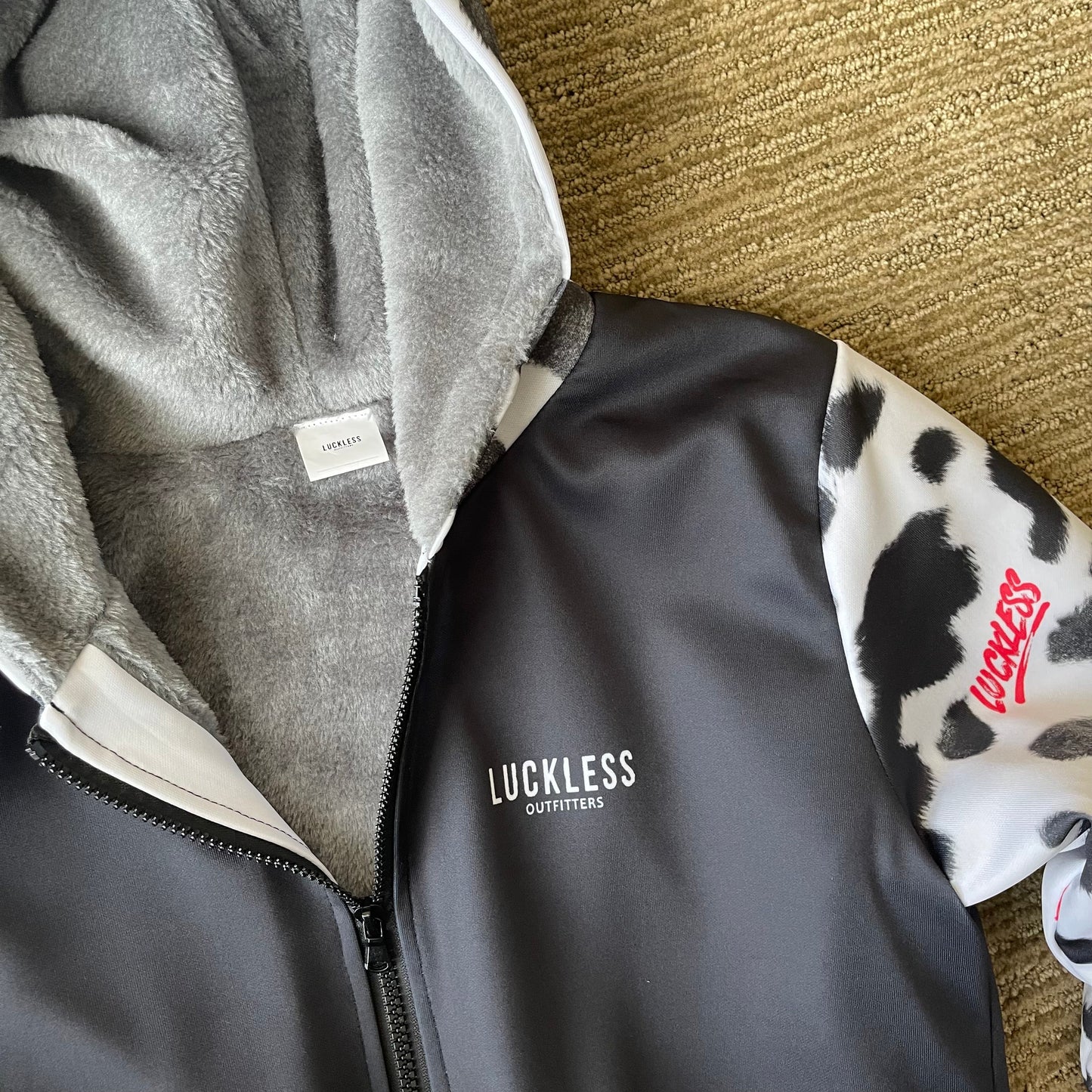 Holy Cow Heavy Zip Fleece Hoodie Luckless Outfitters