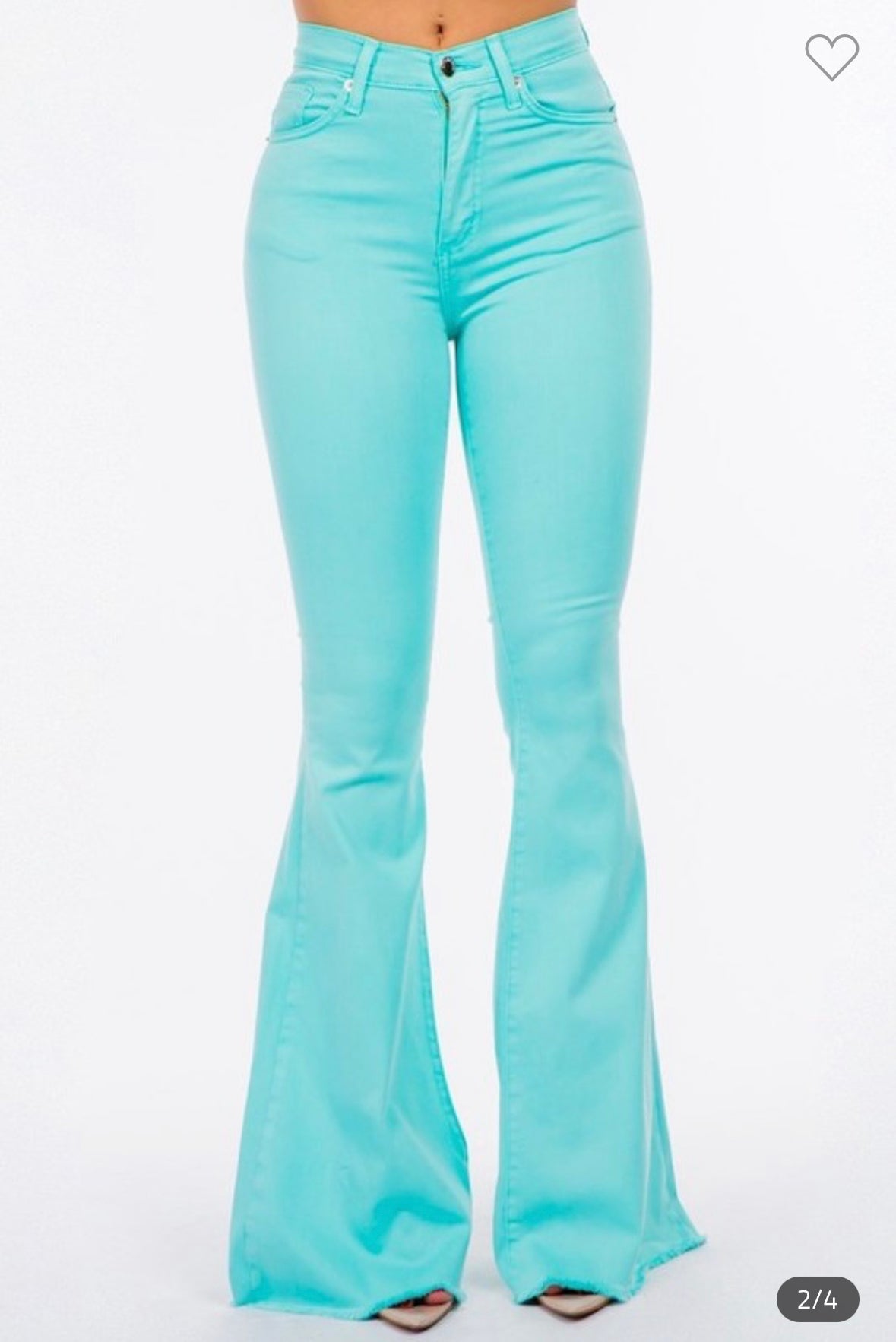Tayah's Bell Bottoms In Teal Wild Cactus Boutique