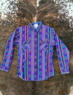 Baileys Aztec Print Vintage Button Down Wild Cactus Boutique