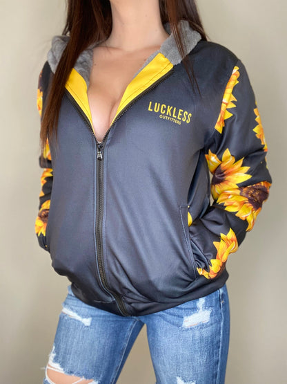 SUNFLOWER HEAVY ZIP FLEECE HOODIE Luckless Outfitters