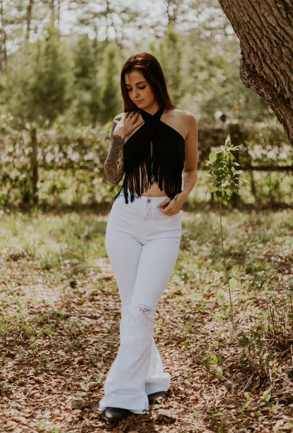 Cheyenne's Fringe Halter Top Wild Cactus Boutique