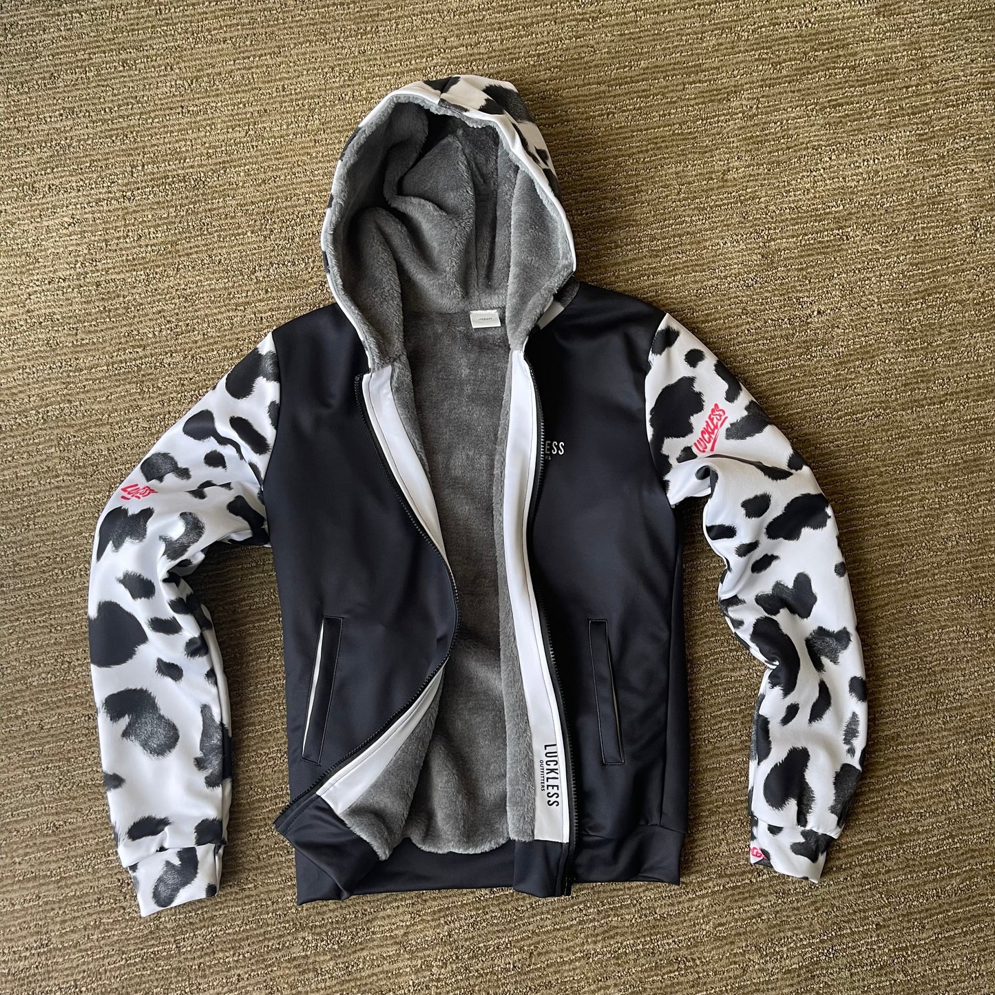 Holy Cow Heavy Zip Fleece Hoodie Luckless Outfitters