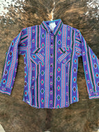 Baileys Aztec Print Vintage Button Down Wild Cactus Boutique