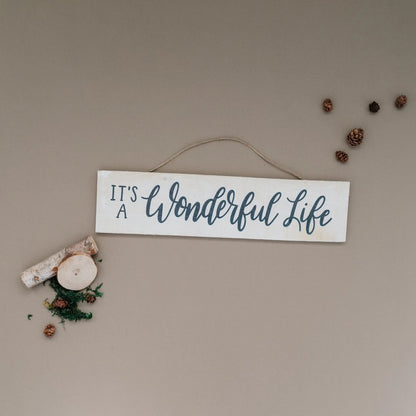 It's a Wonderful Life Christmas Decor, Rustic Barnwood Wood Sign, Christmas Wall Decor, Christmas Sign Joyful Moose