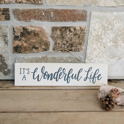 It's a Wonderful Life Christmas Decor, Rustic Barnwood Wood Sign, Christmas Wall Decor, Christmas Sign Joyful Moose