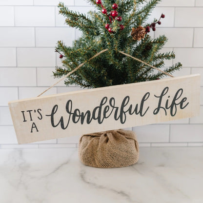 It's a Wonderful Life Christmas Decor, Rustic Barnwood Wood Sign, Christmas Wall Decor, Christmas Sign Joyful Moose