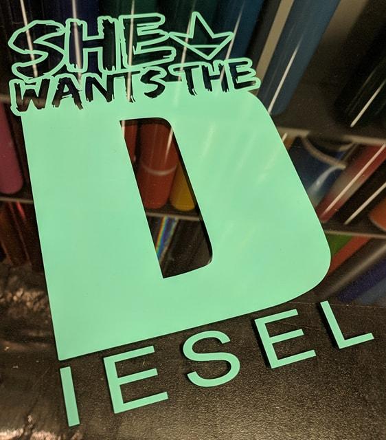 She Wants the Diesel Tiffany Blue Decal Luckless Outfitters
