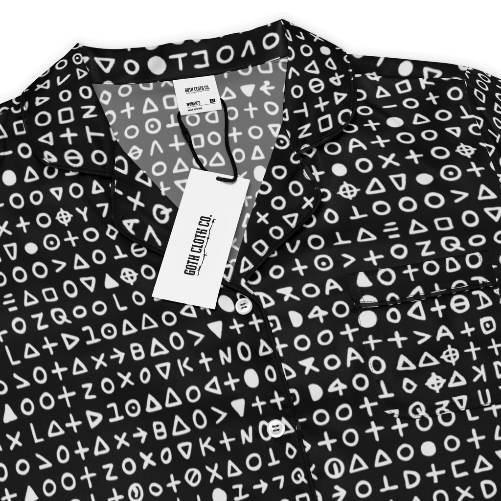 Killer's Code Zodiac Silky Pajama Top Goth Cloth Co.
