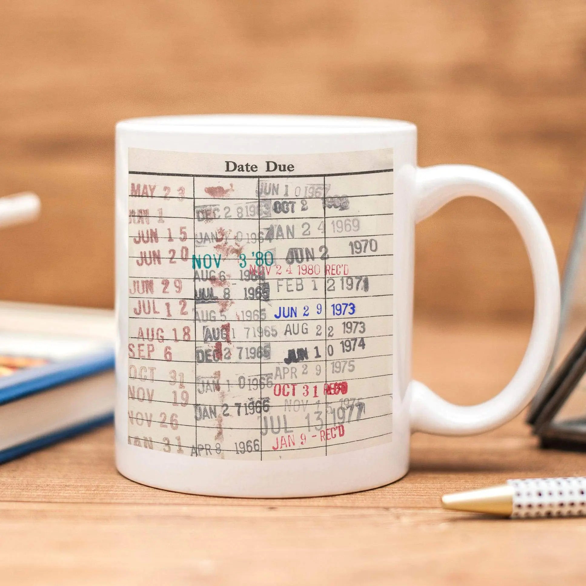 Library Card Coffee Mug - Book Club Gift - Coffee Tea Cup Gifts for Readers Joyful Moose