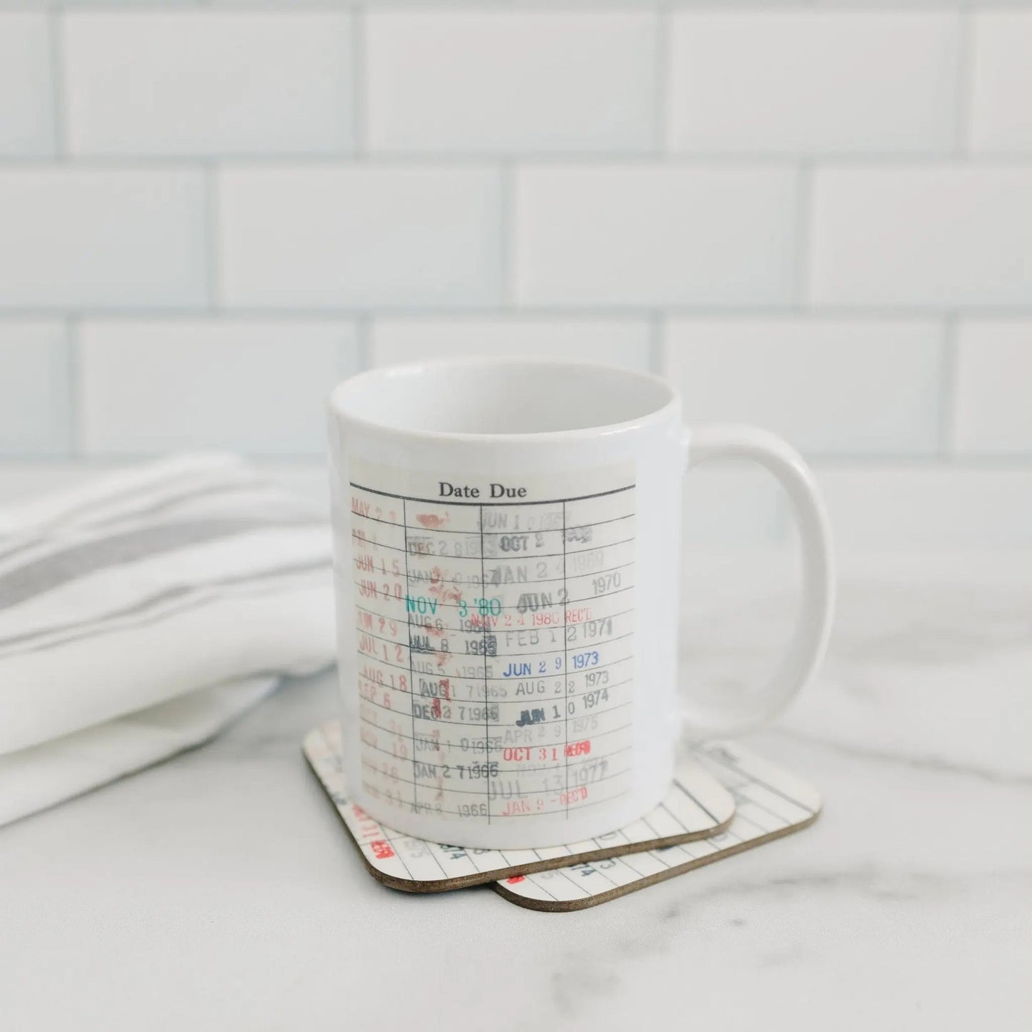 Library Card Coffee Mug - Book Club Gift - Coffee Tea Cup Gifts for Readers Joyful Moose