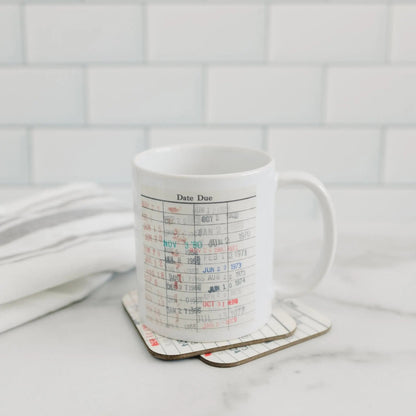 Library Card Coffee Mug - Book Club Gift - Coffee Tea Cup Gifts for Readers Joyful Moose
