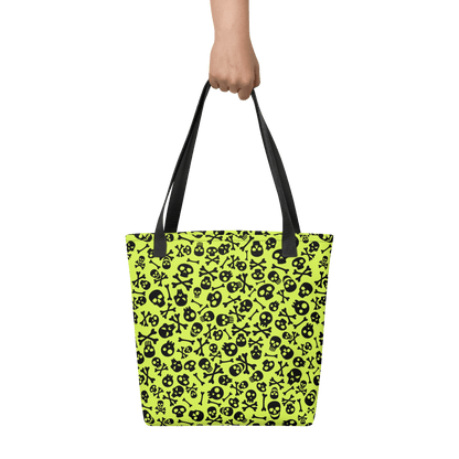 Lime Bones Tote bag Goth Cloth Co.