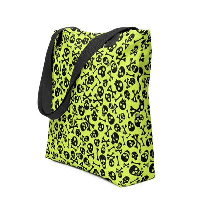 Lime Bones Tote bag Goth Cloth Co.