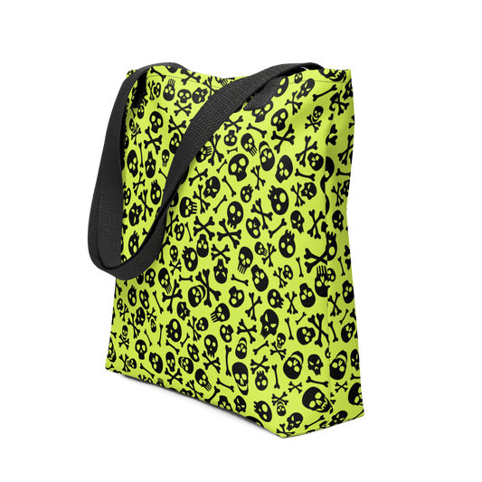 Lime Bones Tote bag Goth Cloth Co.