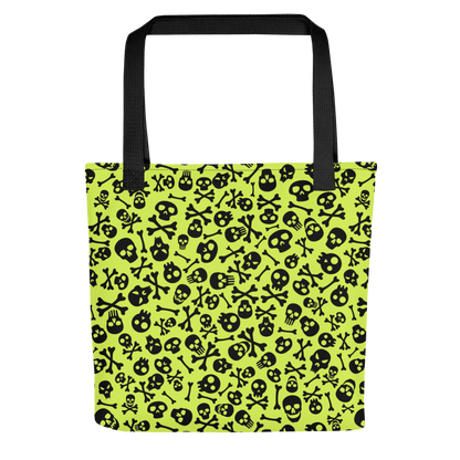 Lime Bones Tote bag Goth Cloth Co.