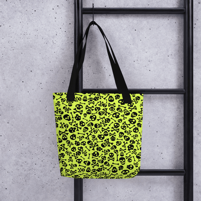 Lime Bones Tote bag Goth Cloth Co.