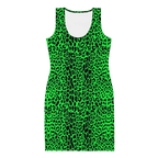 Lime Leopard Bodycon Dress Goth Cloth Co.