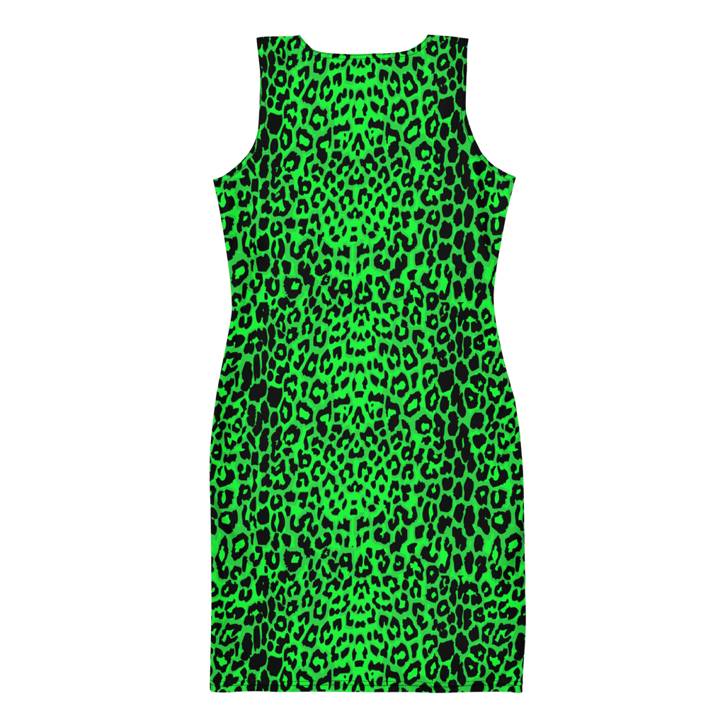 Lime Leopard Bodycon Dress Goth Cloth Co.