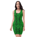 Lime Leopard Bodycon Dress Goth Cloth Co.