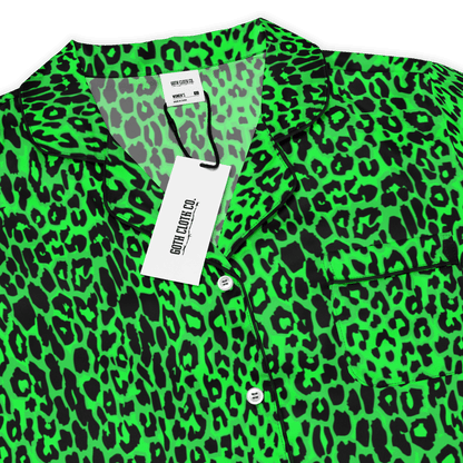 Lime Leopard Silky Pajama Top Goth Cloth Co.