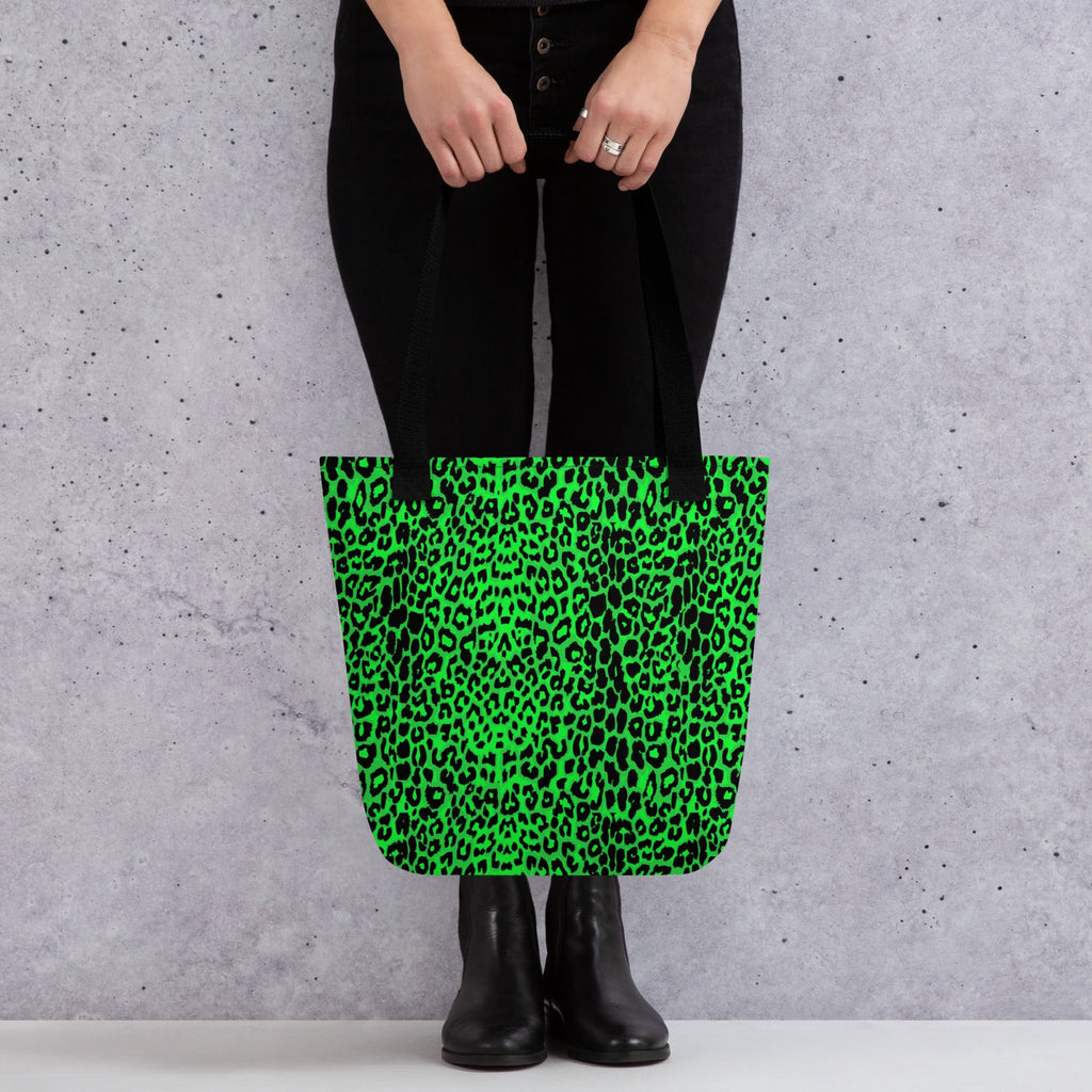 Lime Leopard Tote Bag Goth Cloth Co.