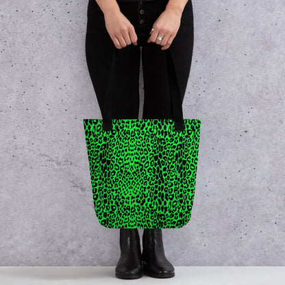 Lime Leopard Tote Bag Goth Cloth Co.