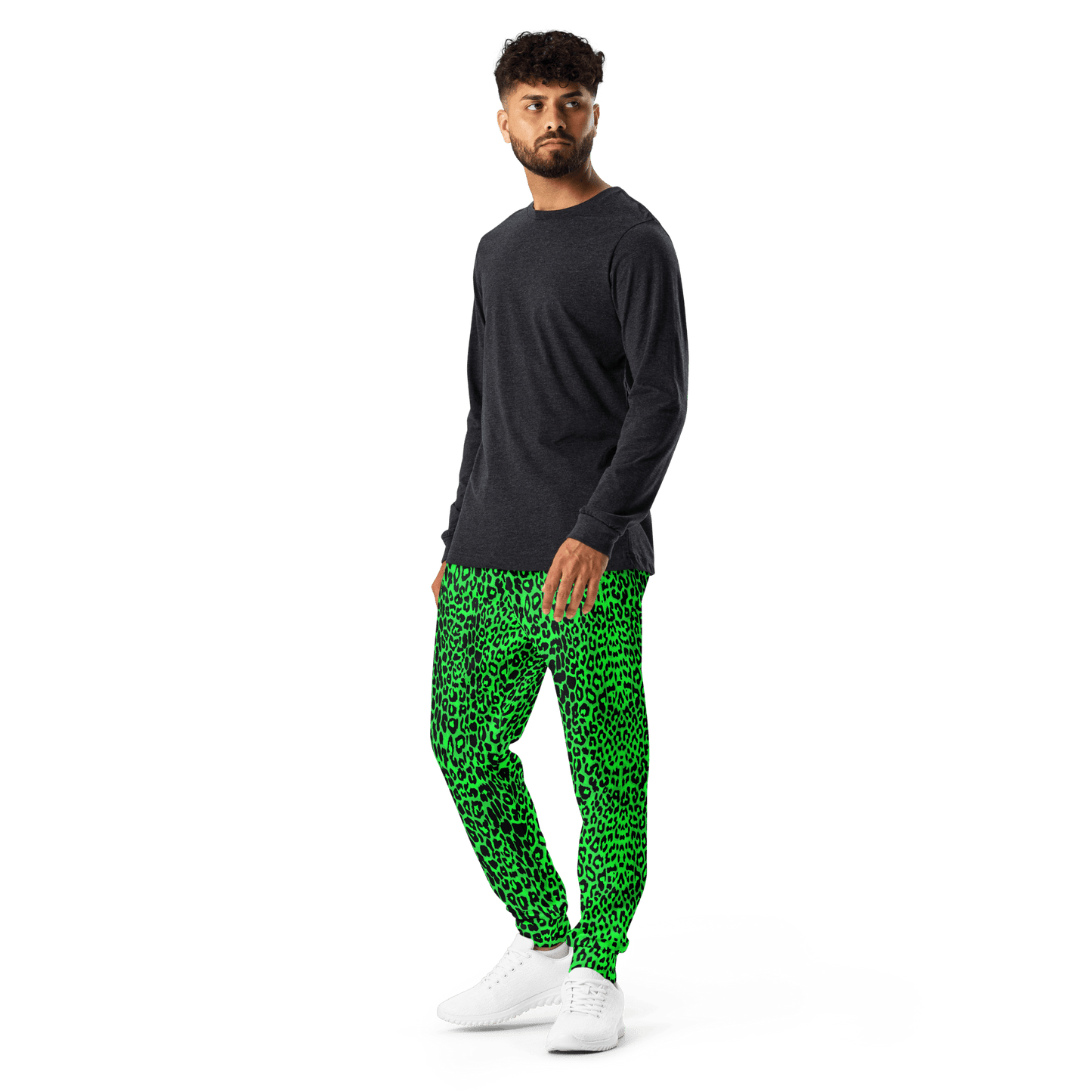Lime Leopard Unisex Joggers Goth Cloth Co.