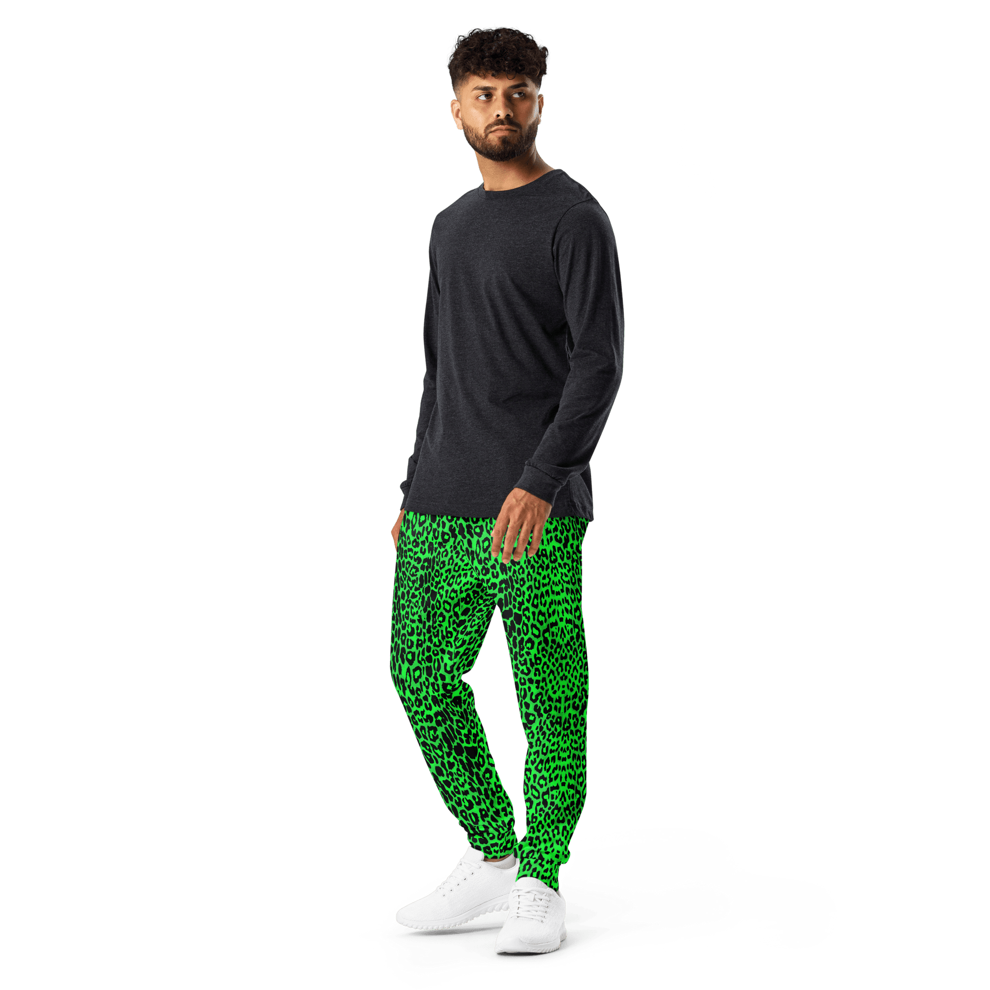 Lime Leopard Unisex Joggers Goth Cloth Co.