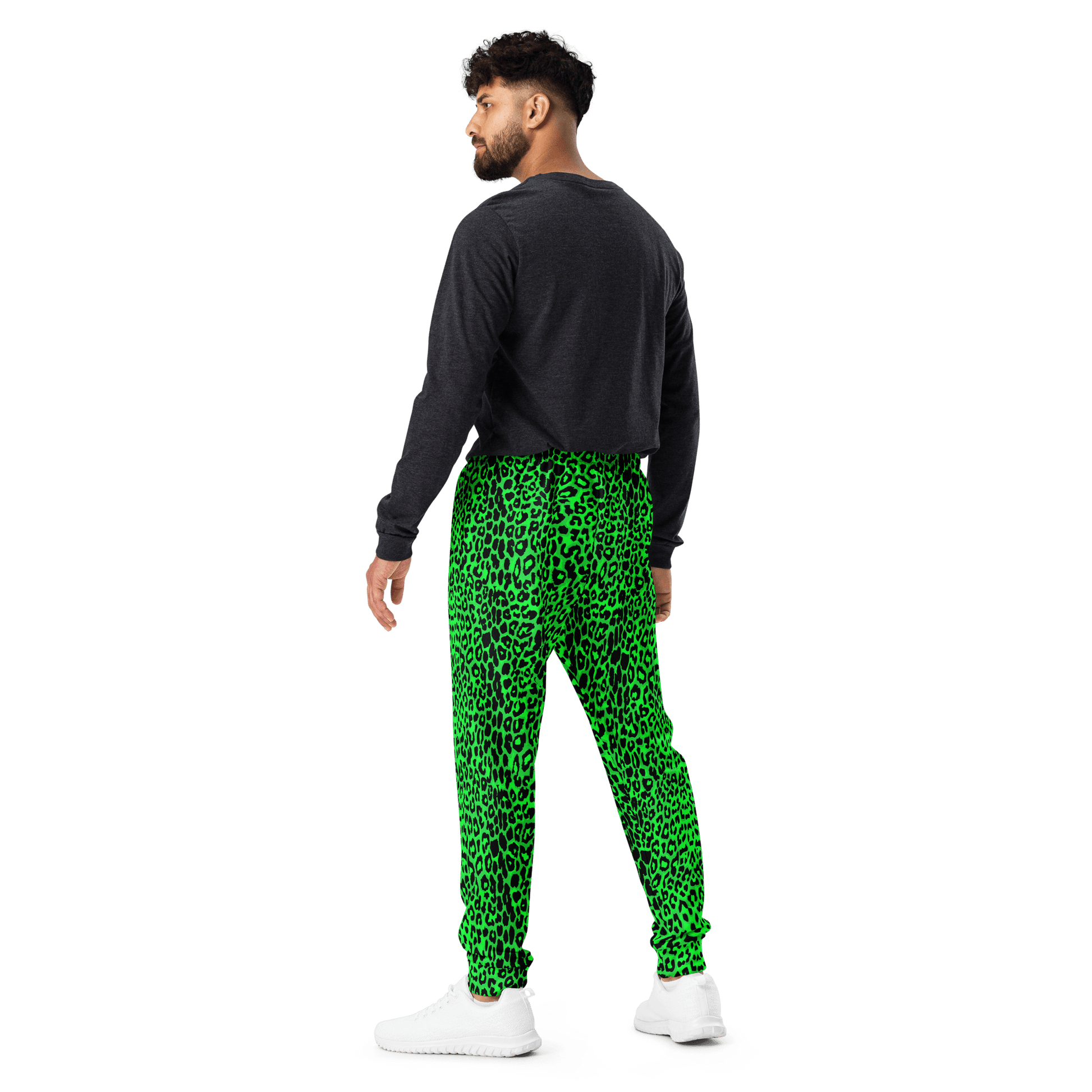 Lime Leopard Unisex Joggers Goth Cloth Co.
