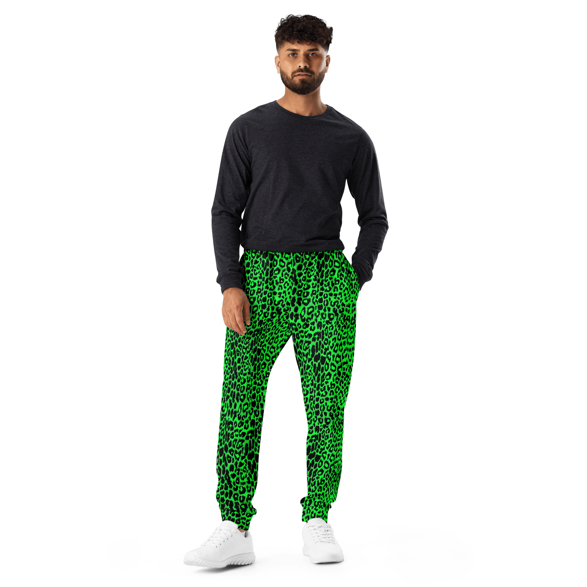 Lime Leopard Unisex Joggers Goth Cloth Co.