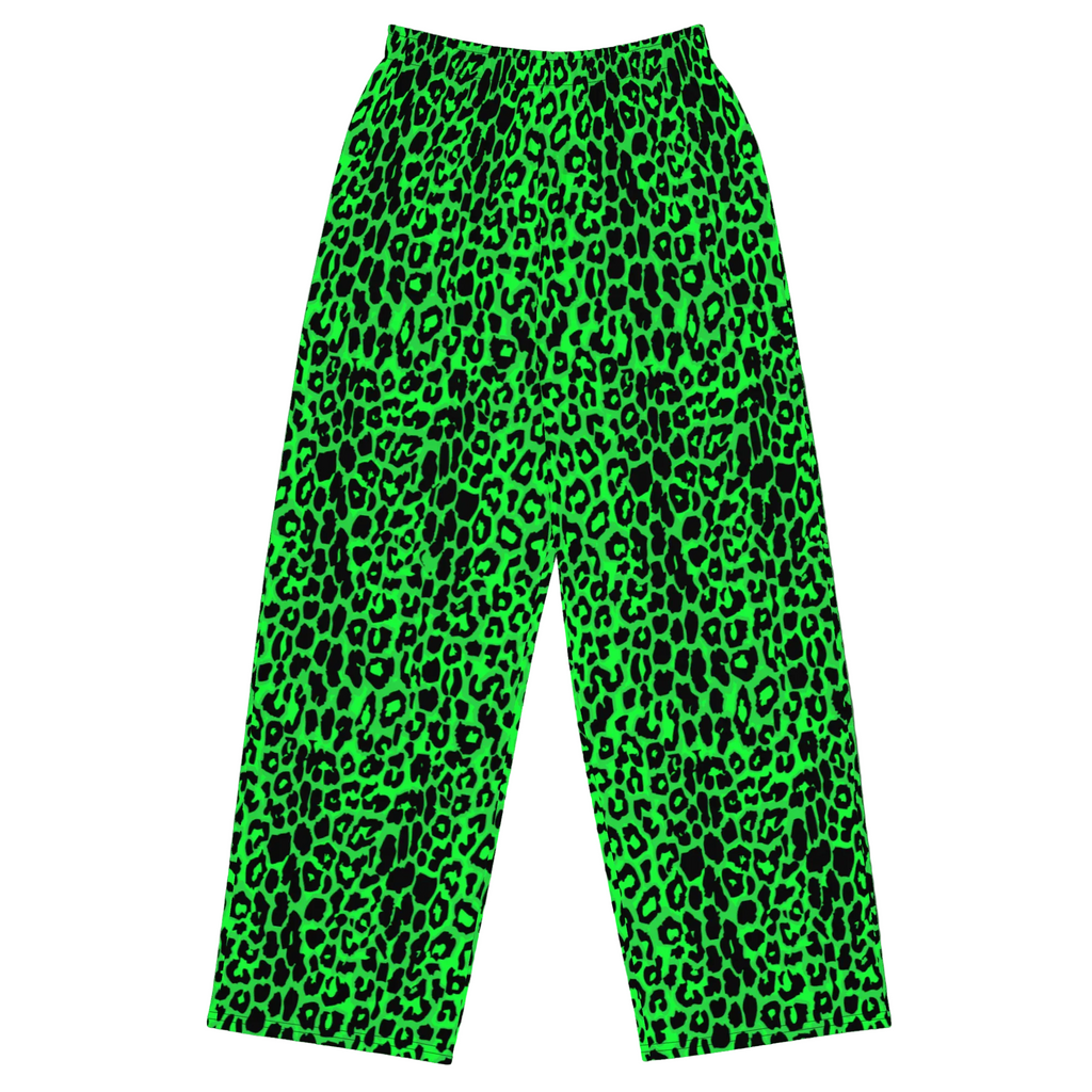Lime Leopard Unisex Lounge Pants Goth Cloth Co.