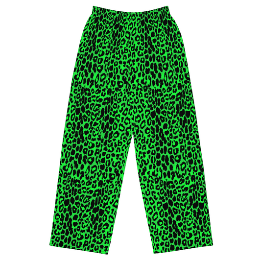 Lime Leopard Unisex Lounge Pants Goth Cloth Co.