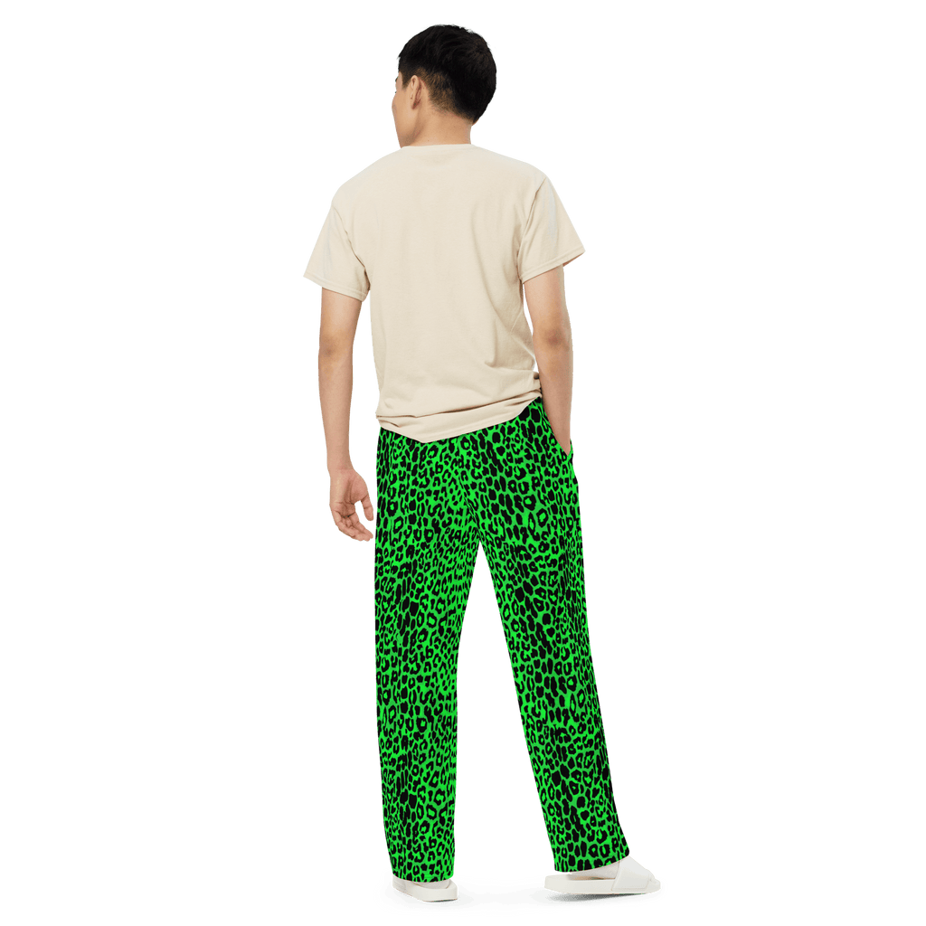 Lime Leopard Unisex Lounge Pants Goth Cloth Co.