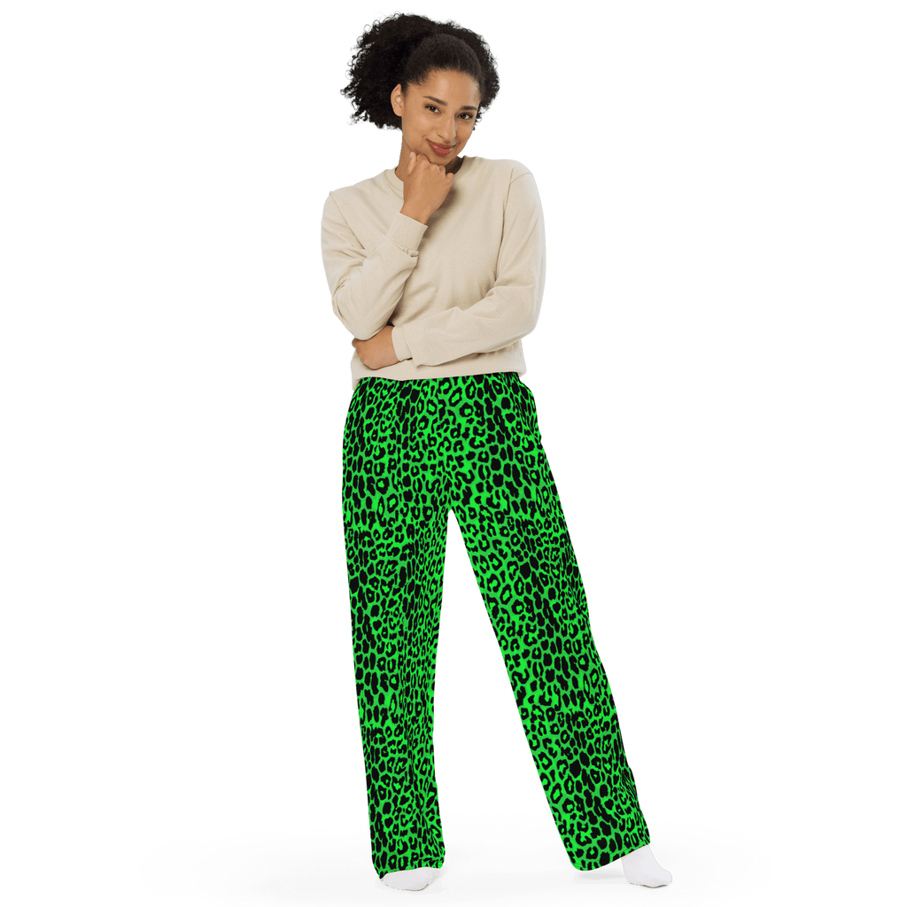 Lime Leopard Unisex Lounge Pants Goth Cloth Co.